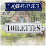 plaque émaillée toilettes