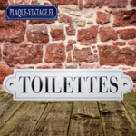 plaque porte toilettes wc émaillée
