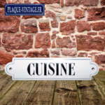 plaque porte de cuisine émaillée