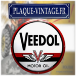 plaque émaillée ronde veedol motor oil