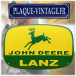 plaque émaillée john deere lanz