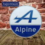 plaque émaillée Alpine ronde