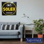 plaque émaillée solex rétro