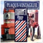 plaque émaillée enseigne barber shop