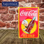 plaque émaillée coca-cola ice cold