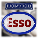 plaque émaillée logo esso