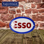 plaque émaillée esso logo ovale