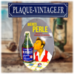 plaque émaillée bières Perle