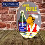 plaque émaillée bière perle