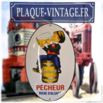 plaque émaillée bière du pêcheur