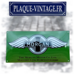 plaque émaillée logo morgan vert