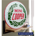 plaque émaillée Mini cooper