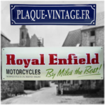 plaque émaillée royal enfield logo