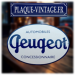 plaque émaillée peugeot concessionnaire