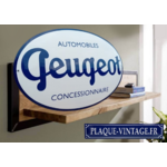 plaque émaillée ancien logo concessionnaire peugeot