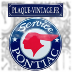 plaque émaillée logo pontiac
