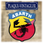 plaque émaillée  Abarth logo