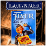 plaque émaillée cigarettes flyer