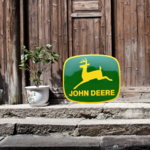 plaque émaillée john deere logo