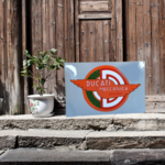 plaque émaillée ducati logo