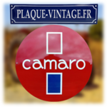 plaque émaillée camaro logo
