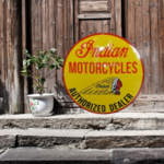plaque émaillée Indian motorcycle