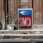 plaque émaillée Simca logo