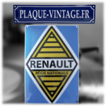 plaque émaillée renault régie nationale logo