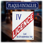 plaque émaillée licence IV