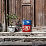 plaque émaillée Simca logo