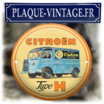 plaque émaillée citroen type H ronde cadum