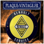 plaque émaillée logo renault