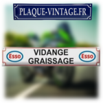plaque émaillée esso vidange graissage