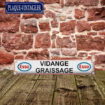 plaque émaillée esso vidange