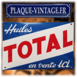 plaque émaillée huiles total