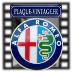plaque émaillée logo alfa roméo
