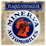 plaque émaillée  minerva automobiles