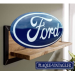 plaque émaillée ovale logo ford
