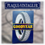 plaque émaillée goodyear logo