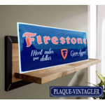 plaque émaillée logo firestone pneus