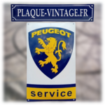 plaque émaillée logo peugeot service