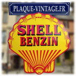 plaque émaillée shell benzin