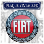 plaque émaillée logo fiat 50cm