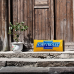 plaque émaillée chevrolet logo