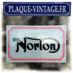 plaque émaillée logo Norton motorcycles