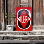plaque émaillée gilera motos logo