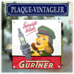 plaque émaillée vintage bougies gurtner