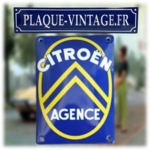 plaque émaillée rétro citroen agence