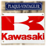 plaque émaillé logo kawasaki