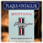 plaque émaillée ford mustang performance logo